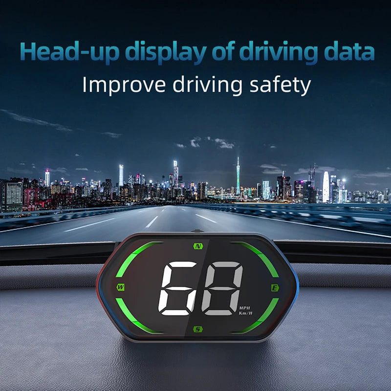 USB GPS HUD Speedometer KMH MPH Head-Up Display for Car & Truck