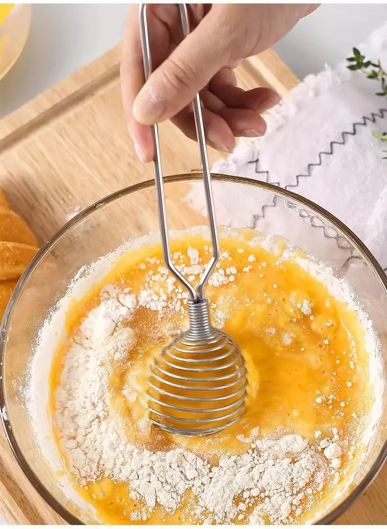 Manual Stainless Steel Spring Egg Beater & Hand Whisk Manual Egg Beater Zpaxo