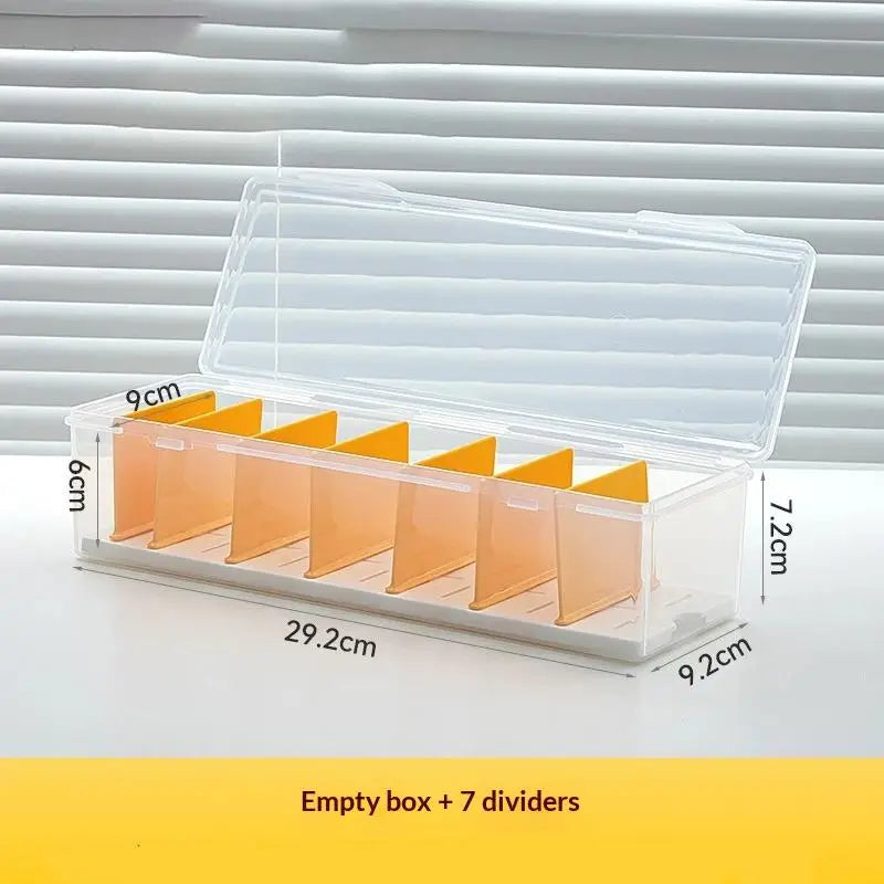 CMClear Plastic Compartmentalized Organizer Box Holds 550+ Game Cards Zpaxo With 7 partitions