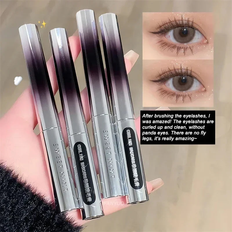 Silk Fiber Ultra-fine Mascara Lengthens Eyelashes Curling Mascara Long Lasting Waterproof Fast Dry Brown Black Eye Cosmetics Zpaxo