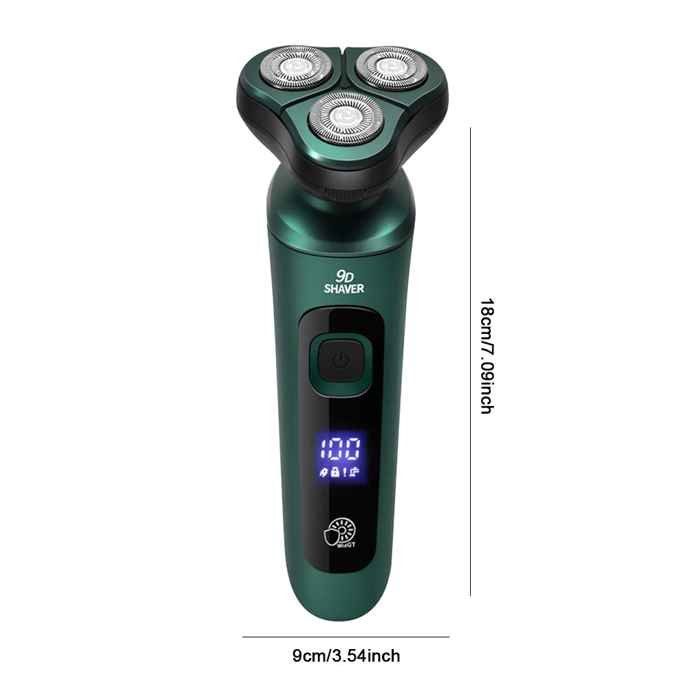 Men Rechargeable Shaver USB Charging Smart Razor Digital Display Face