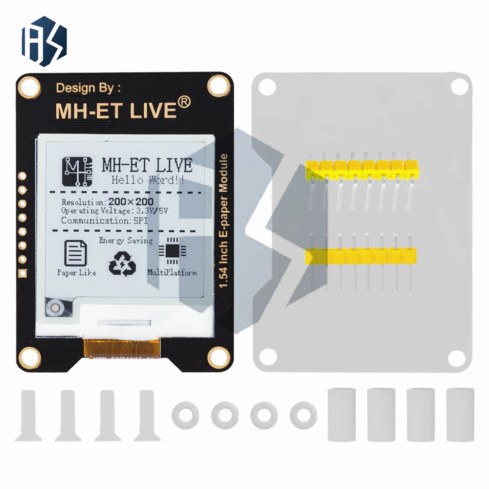 1 54 MH-ET LIVE E-ink Screen Module SPI Communication Full Partial Zpaxo