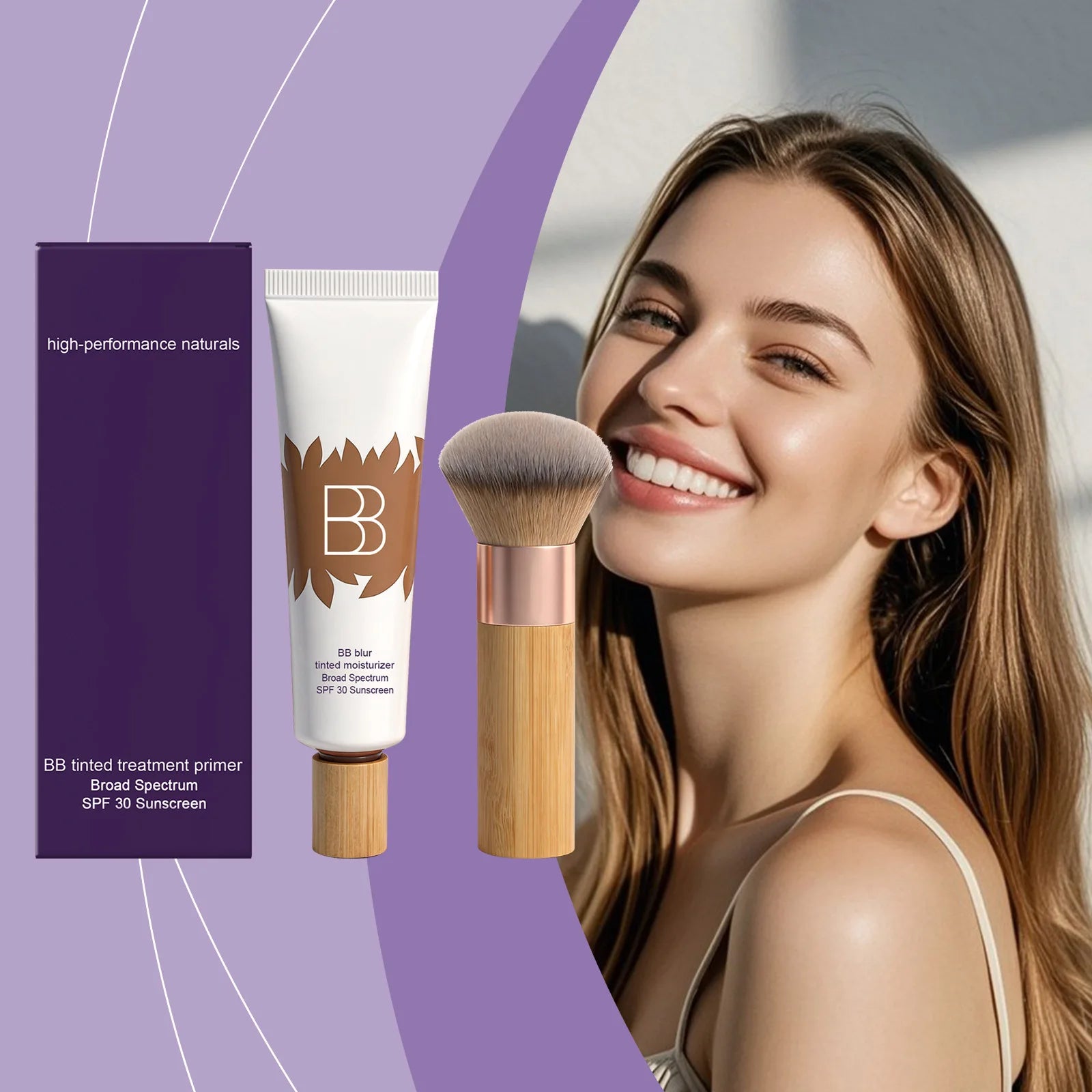 Sunscreen BB Cream Kit – UV Protection, Oil Control & Coverage BB Cream Foundation Zpaxo