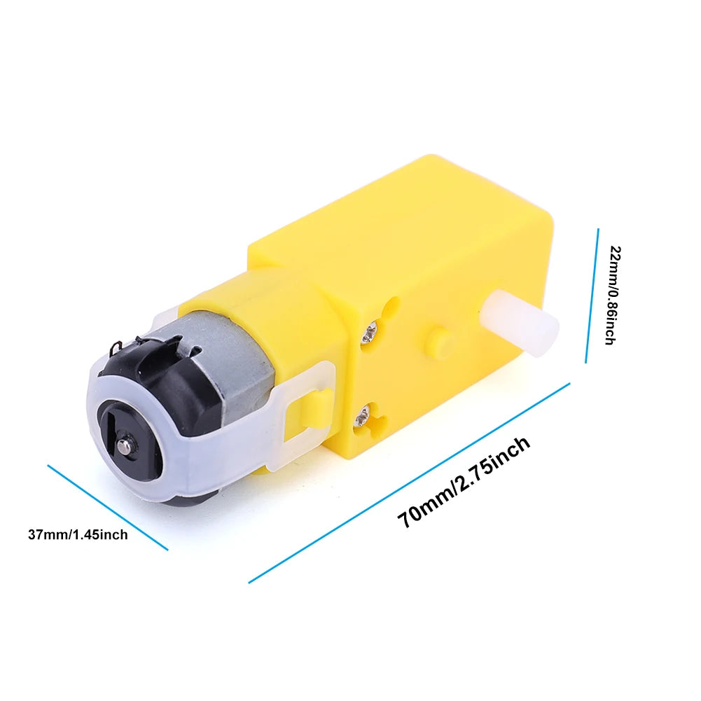 1- Dual Shaft Geared Motor Gearmotor DC 3-12V TT Install EMC Smart