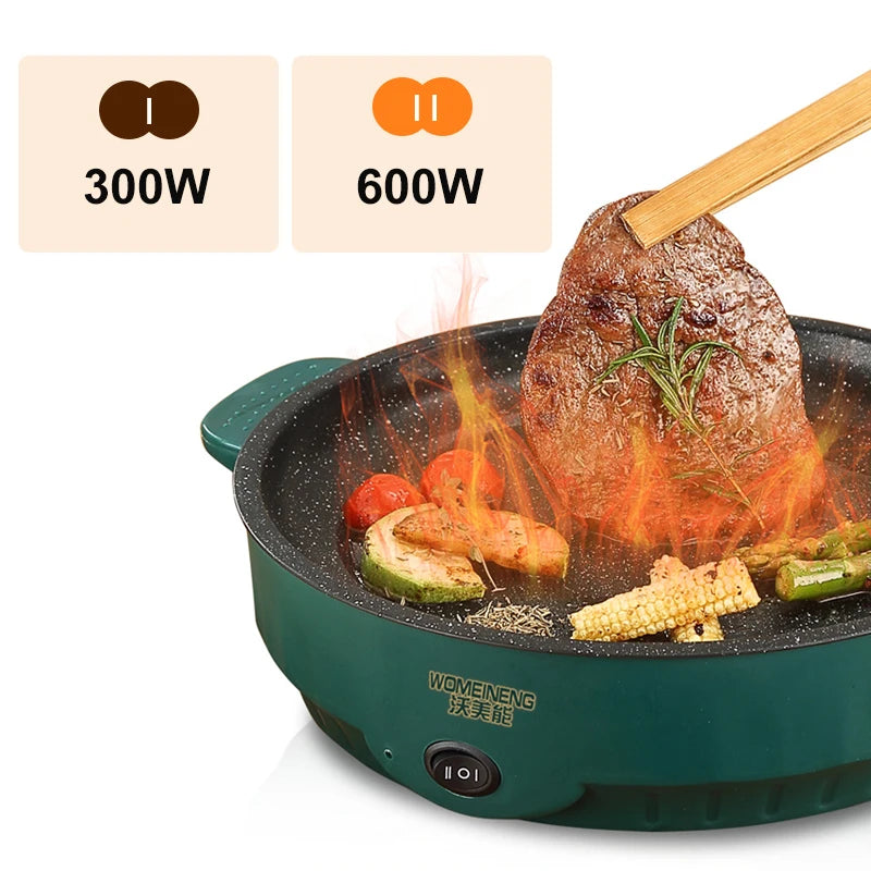 Electric MultiCooker 220V Non-Stick Frying Pan Household Barbecue Fried Steak Fish Omelette Cooking Machine Zpaxo