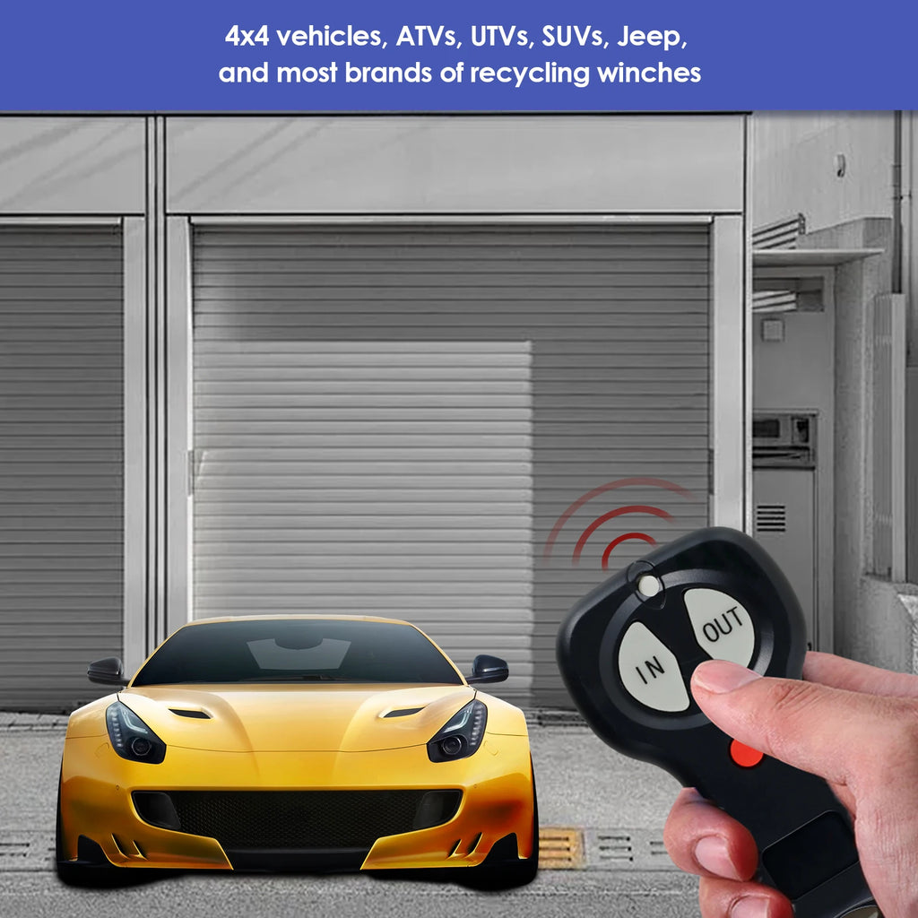 2Pcs Car Wireless Winch Remote Control Kit 12V-24V Universal ATV/SUV Wireless Heavy Winch Remote Switch Controller For Badlands Zpaxo