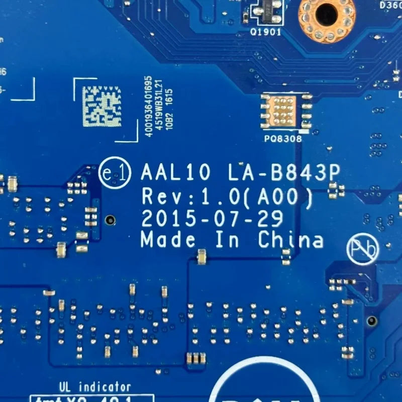 0W45H6 Inspiron 17 5758 i3-4030U Laptop Motherboard DDR3 LA-B843P