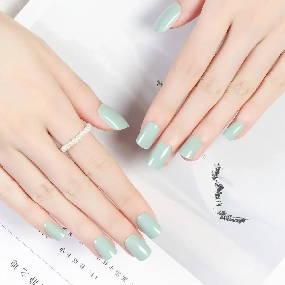 Box Detachable Square Head Short False Nails Press Artificial Zpaxo 20