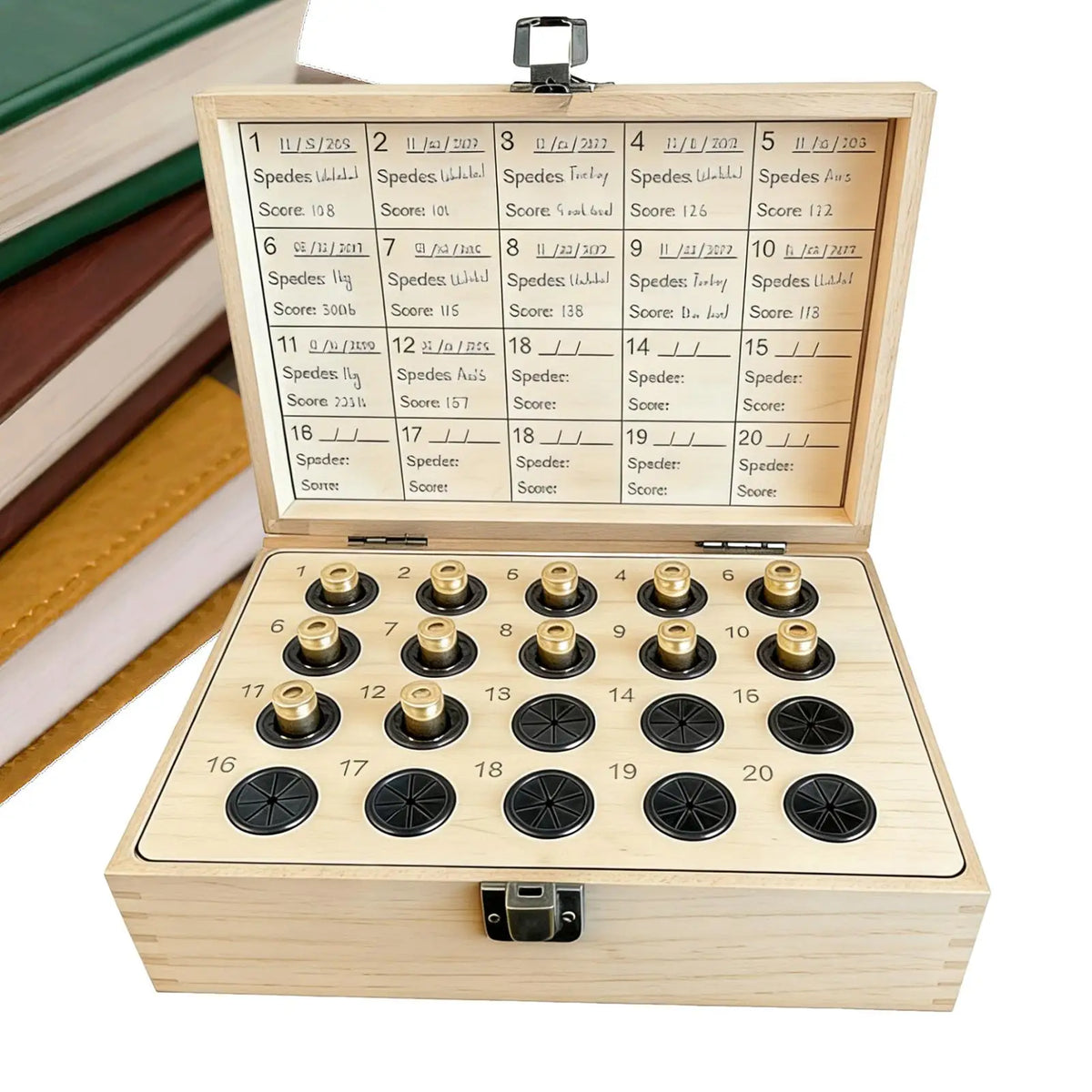 Hunter Memory Box Vintage Keepsake Container 20 Slots Small Zpaxo