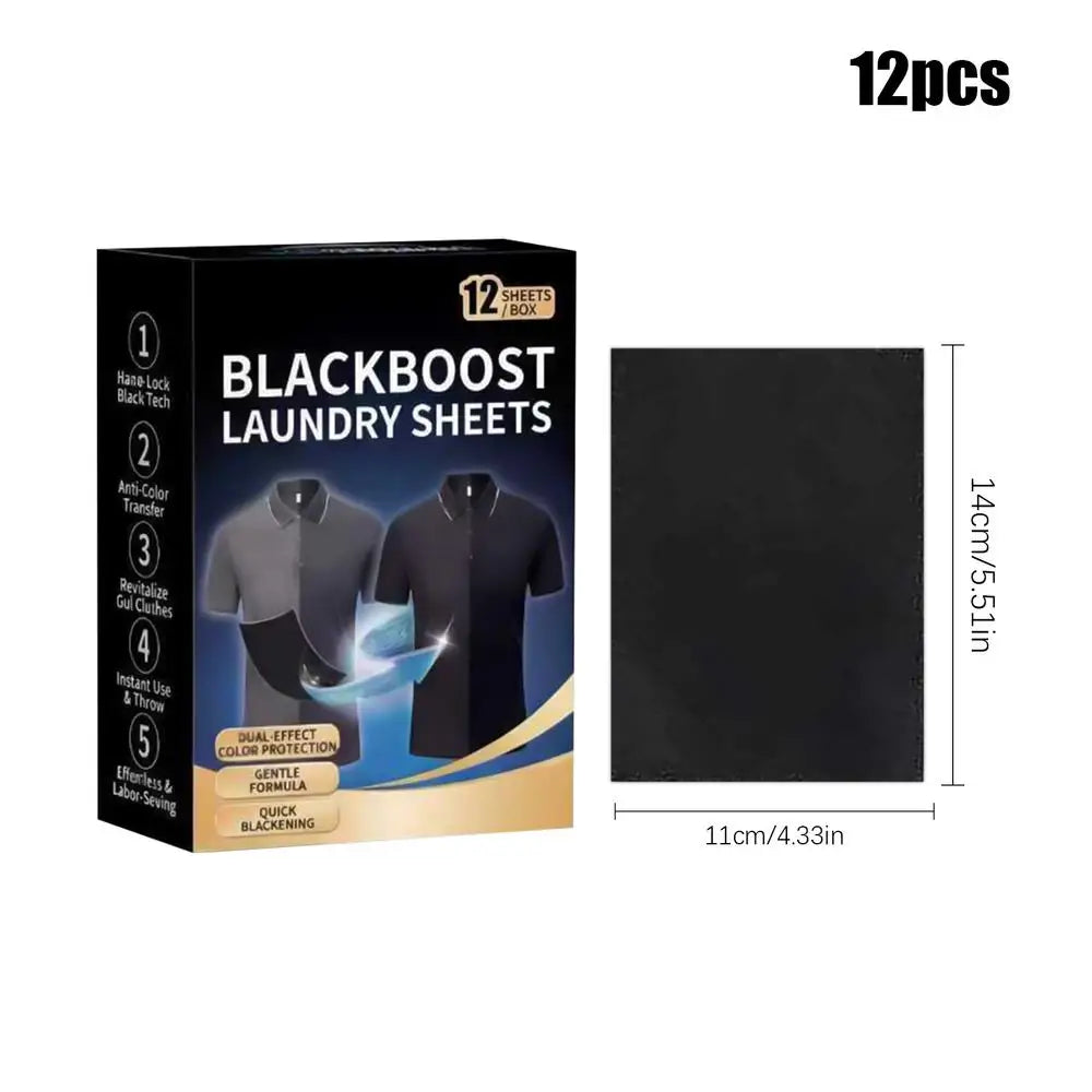 Black Clothes Dye 12 Fabric Tablets Restore Long-lasting Laundry