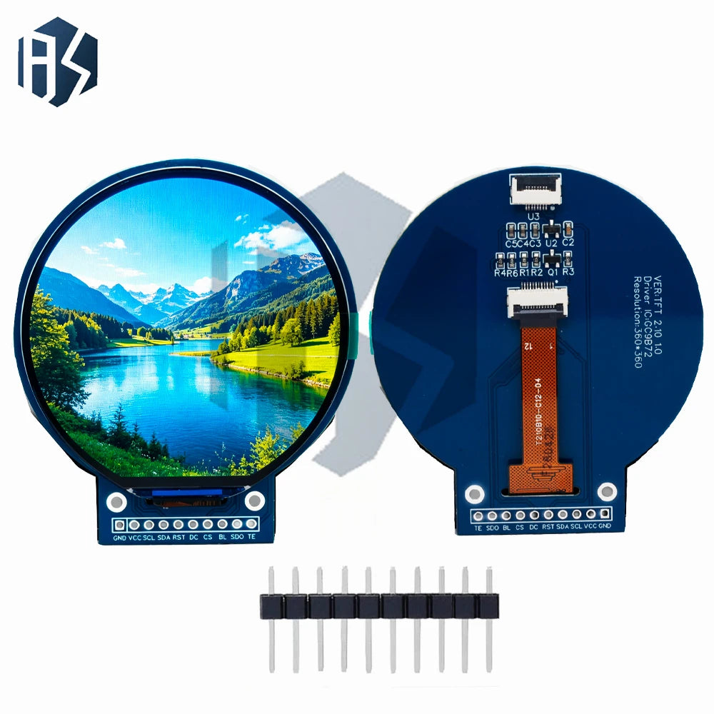 2 1 Circular TFT LCD Screen 360 GC9B72 SPI Round Display Module Zpaxo