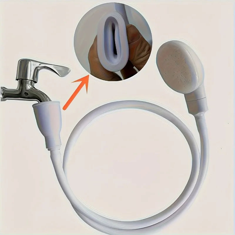360 Portable Faucet Shower Head Handheld Extender Long Hose
