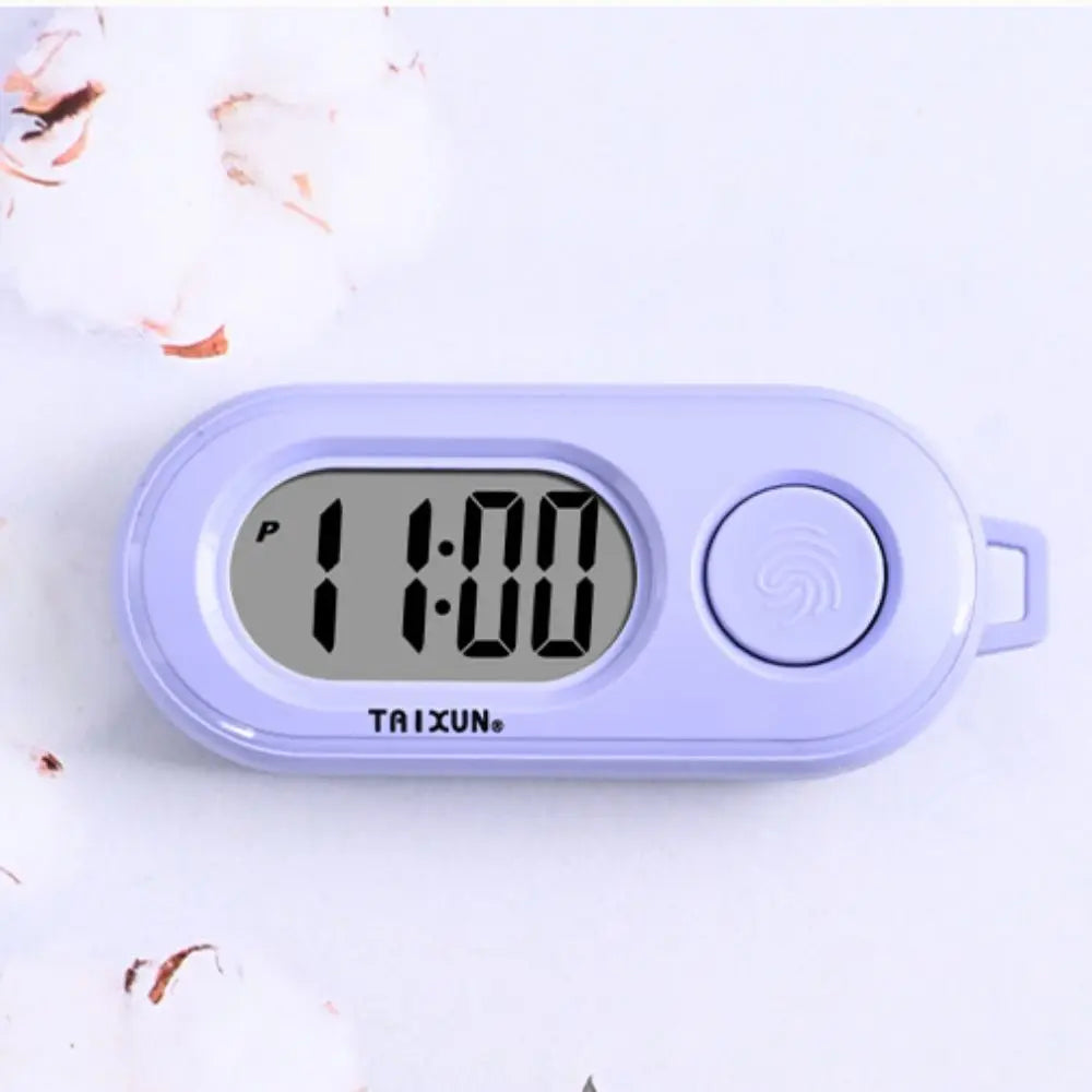 Key Display Digital Electronic Clock Keychain Oval Watch Table Time