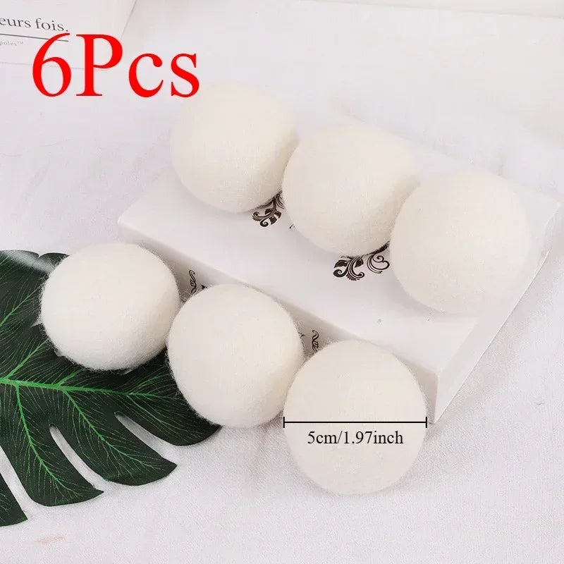 30-Pack Wool Dryer Balls Handmade Drying Balls Dryer Reusable Natural Fabric Softener Reduce Wrinkles and Decrease Drying Time Zpaxo 6pcs