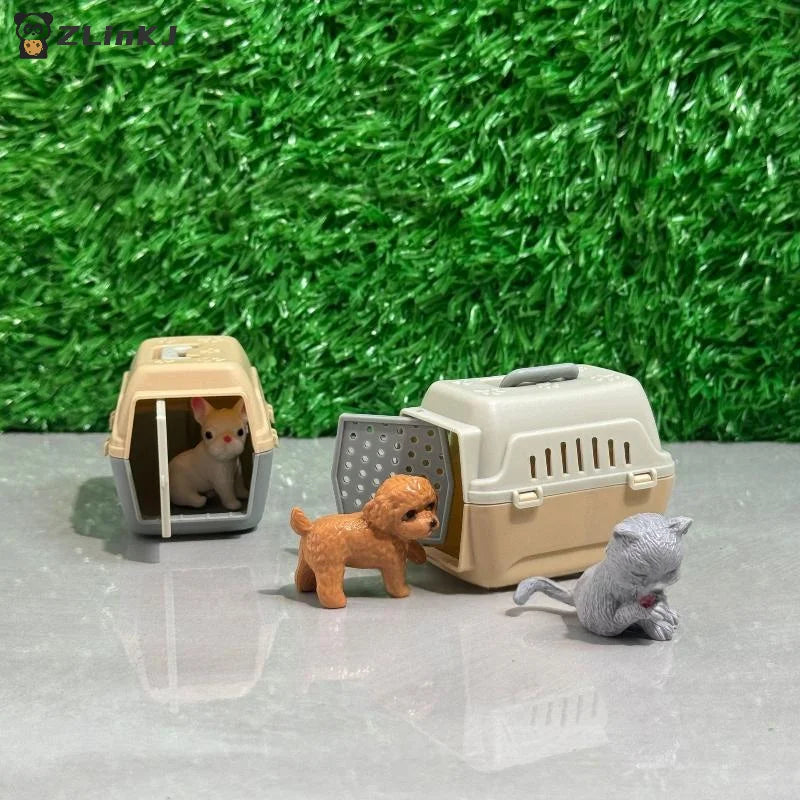 2 Realistic Mini Dog Cat Cage Door Miniature Dollhouse Pet House Doll Zpaxo