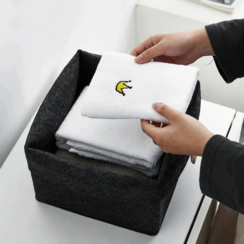 Multi-purpose Felt Storage Basket Desktop Organizer Box Magazines