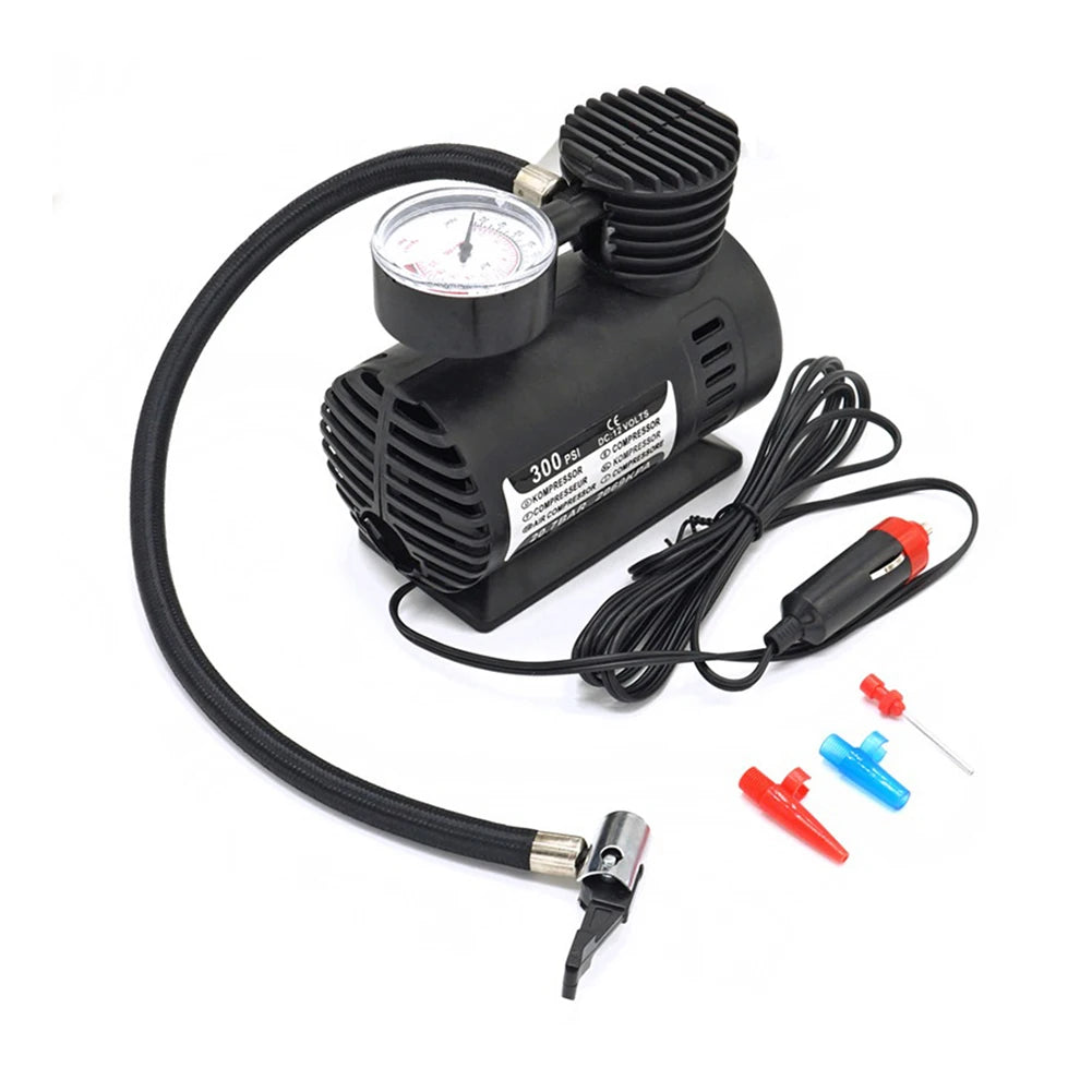 60W Car Air Compressor 12V–24V 300 PSI Portable Tyre Inflator