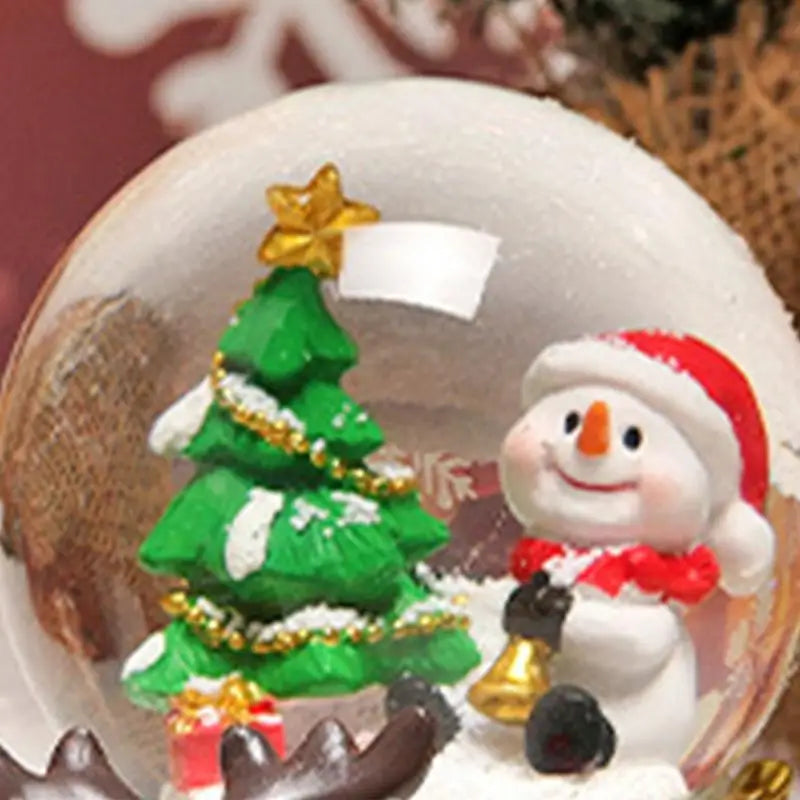 Snow Globes Decoration Resin Energy Efficient LED Light Christmas