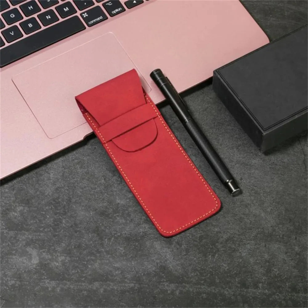 Vintage Matte PU Leather Flip Pen Bag High-end Fountain Cover Zpaxo