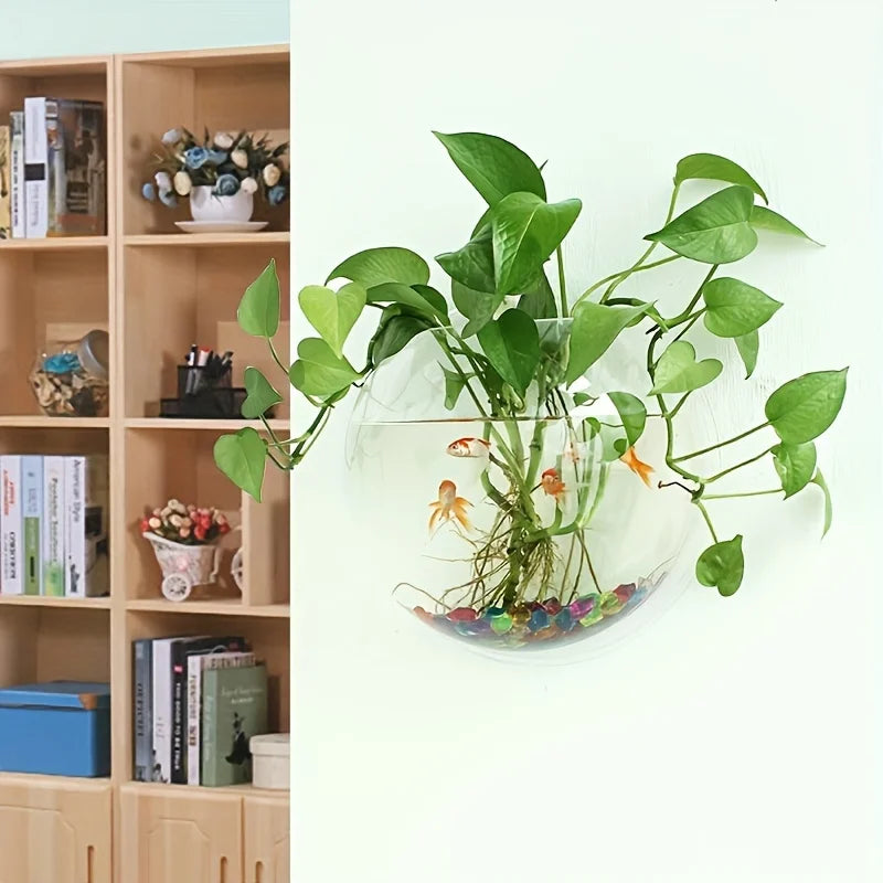 No-Drill Wall Mount Hydroponic Planter Bowl – Indoor & Outdoor Wall Mount Planter Zpaxo