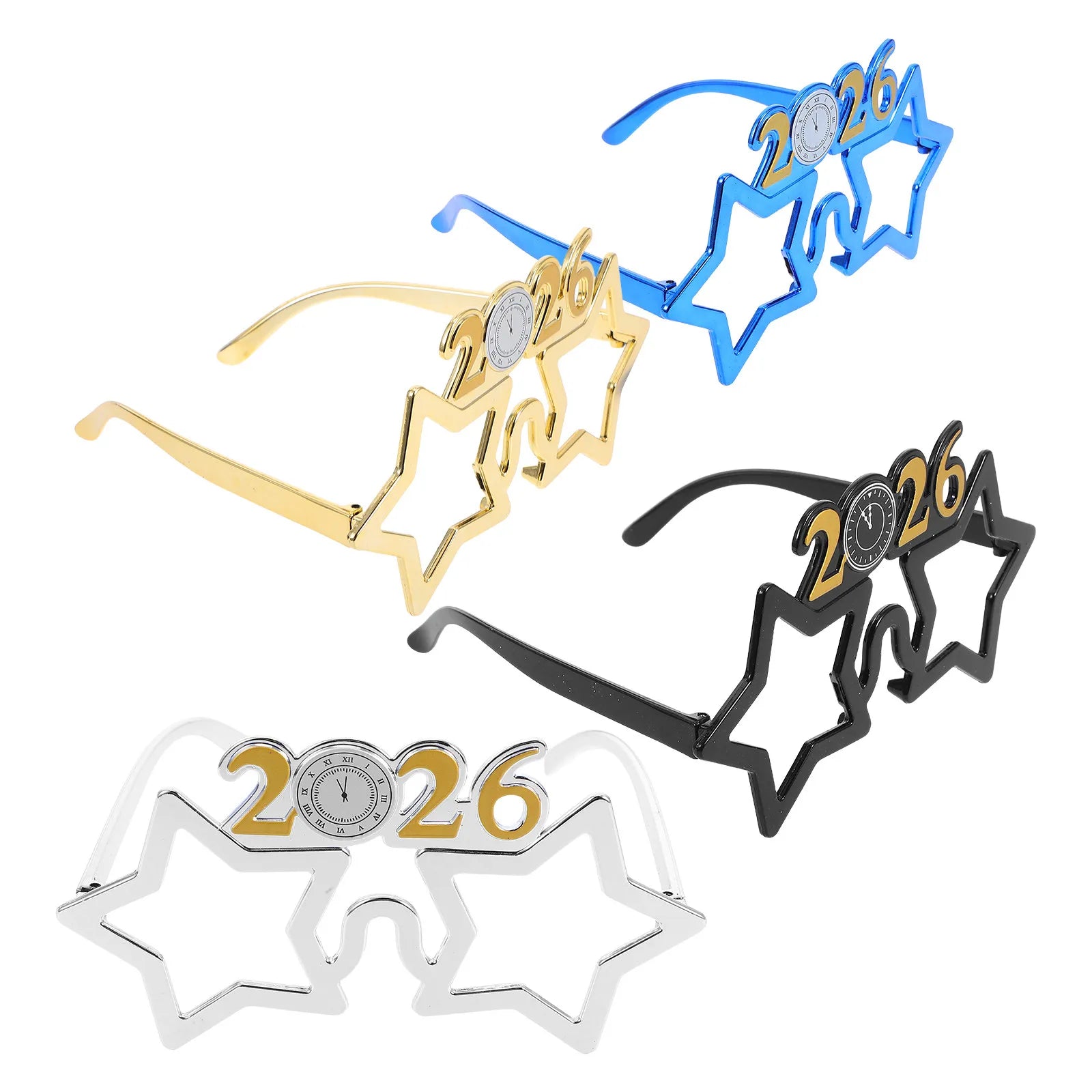 2026 Lensless Star Party Glasses Colorful Years Eve Photo Props Year