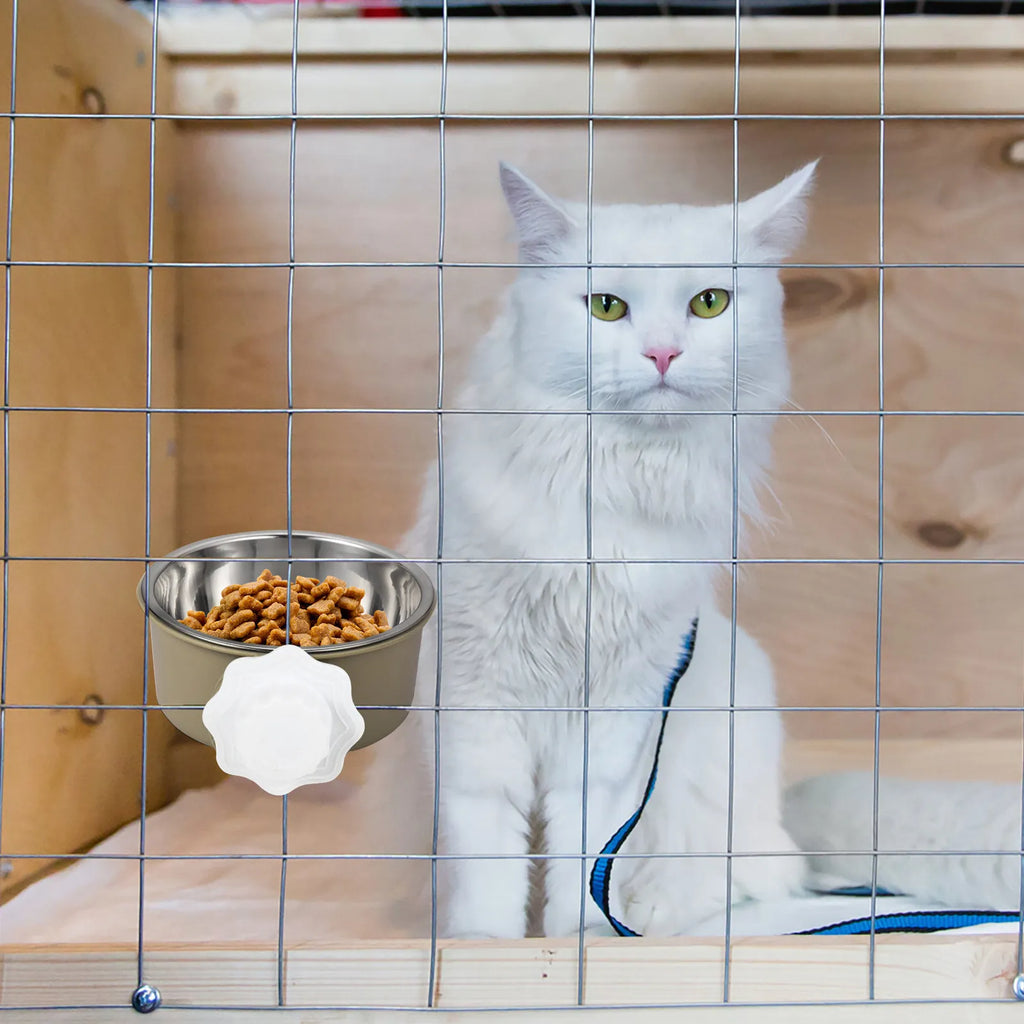 Premium Stainless Steel Pet Feeding Bowl Unique Anti-tip Hanging Cats