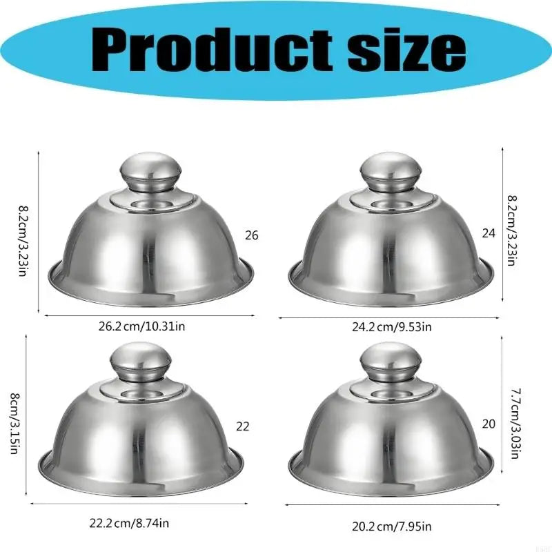 Rustproof Round BBQ Lid Handle Grill Basting Cover Serving Dome
