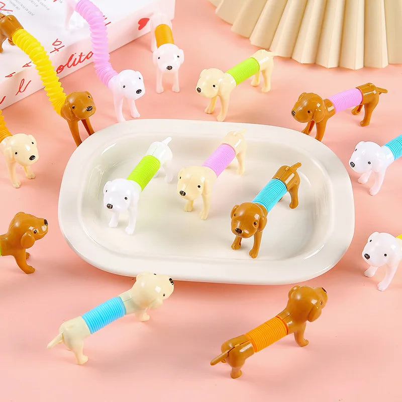 Stretchable Dog Stress Relief Pop Tubes Toy Kids Birthday Party