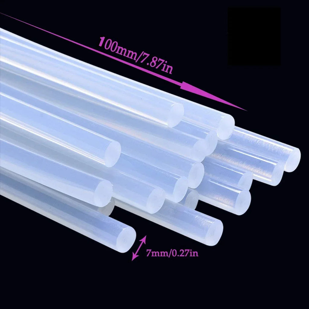10Pcs 7x100mm 7x150mm Car Dent Repair Glue Sticks Car Body Paintless Dent Repair Black Hot Melt Strip Repairing Glue Stick Tools Zpaxo