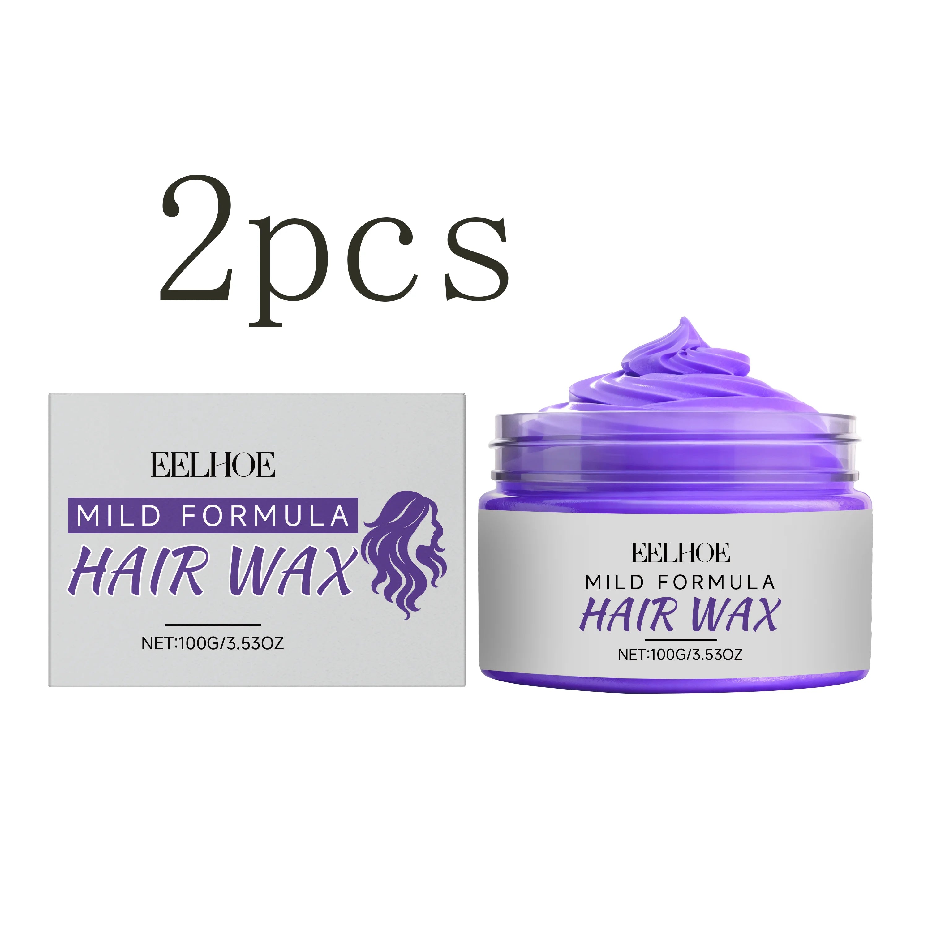 Purple Instant Hair Color Cream – Matte Pomade for Men & Women Hair Color Pomade Zpaxo 2pcs