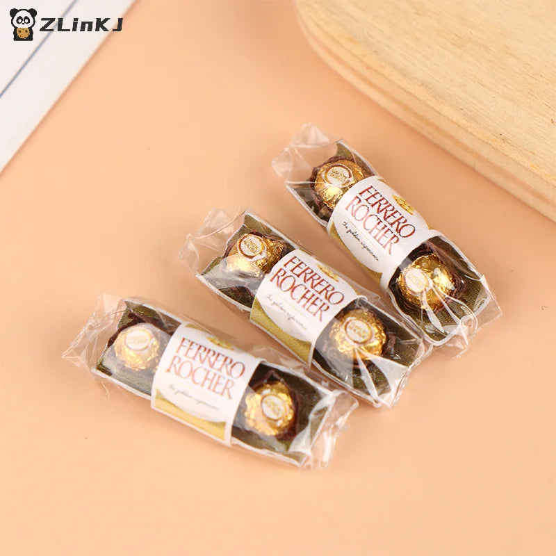 ▶1Pcs Dollhouse Simulation Mini Chocolate Dollhouse Food Decoration Toy Pretend Play Toys Zpaxo