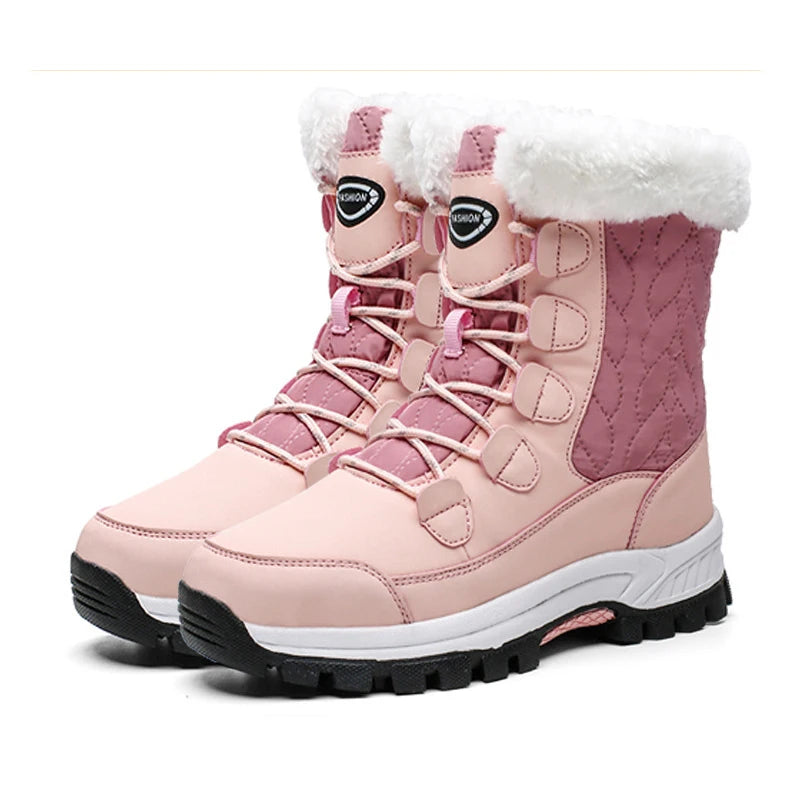 CINESSD Women Classic Snow Boots Winter Warm Shoes Handmade Platform Zpaxo