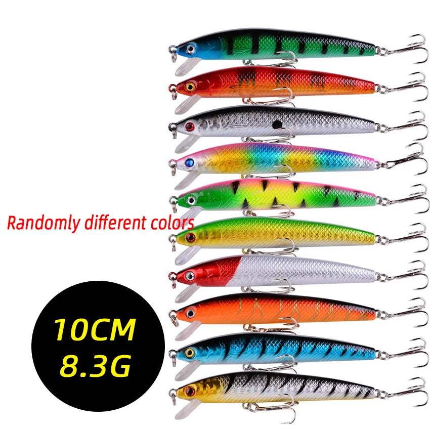 3/5/8 PCS Fishing Lure Set – Minnow, Crankbait & Wobbler Kit Fishing Lure Set Zpaxo FS0383 8pcs Random Colors