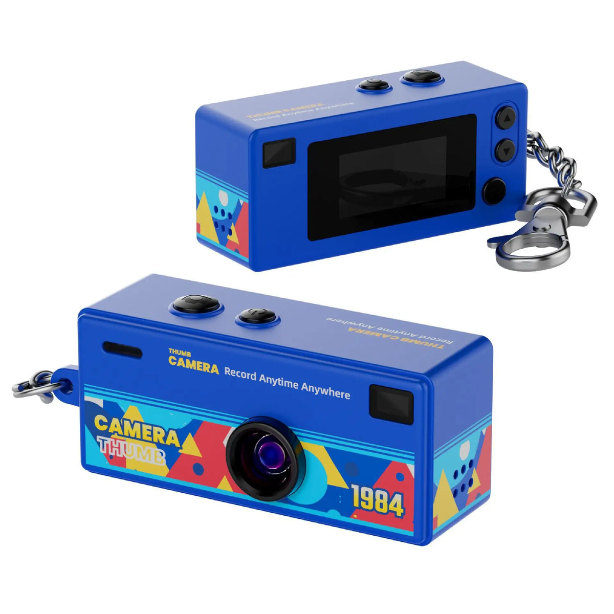 2026 G6 Thumb Camera 0.96inch Keychain Camera Student Party Outdoor Sports Camera Video Shooting Children Camera Video Recorder Zpaxo G6 Blue Camera Add 8G