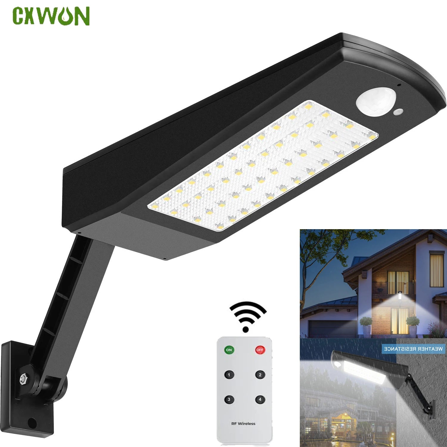 Upgraded Solar Panel Light Outdoor Waterproof Street Rotable Pole Zpaxo