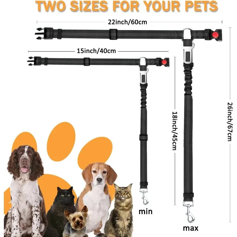 2-in-1 Dog Car Seat Belt Safety Harness – Crash Tested