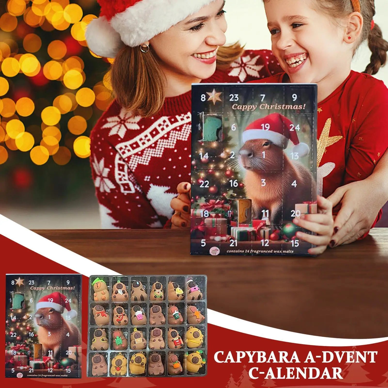 2025 Capybara Advent Calendar 24 Days Christmas Countdown Toy