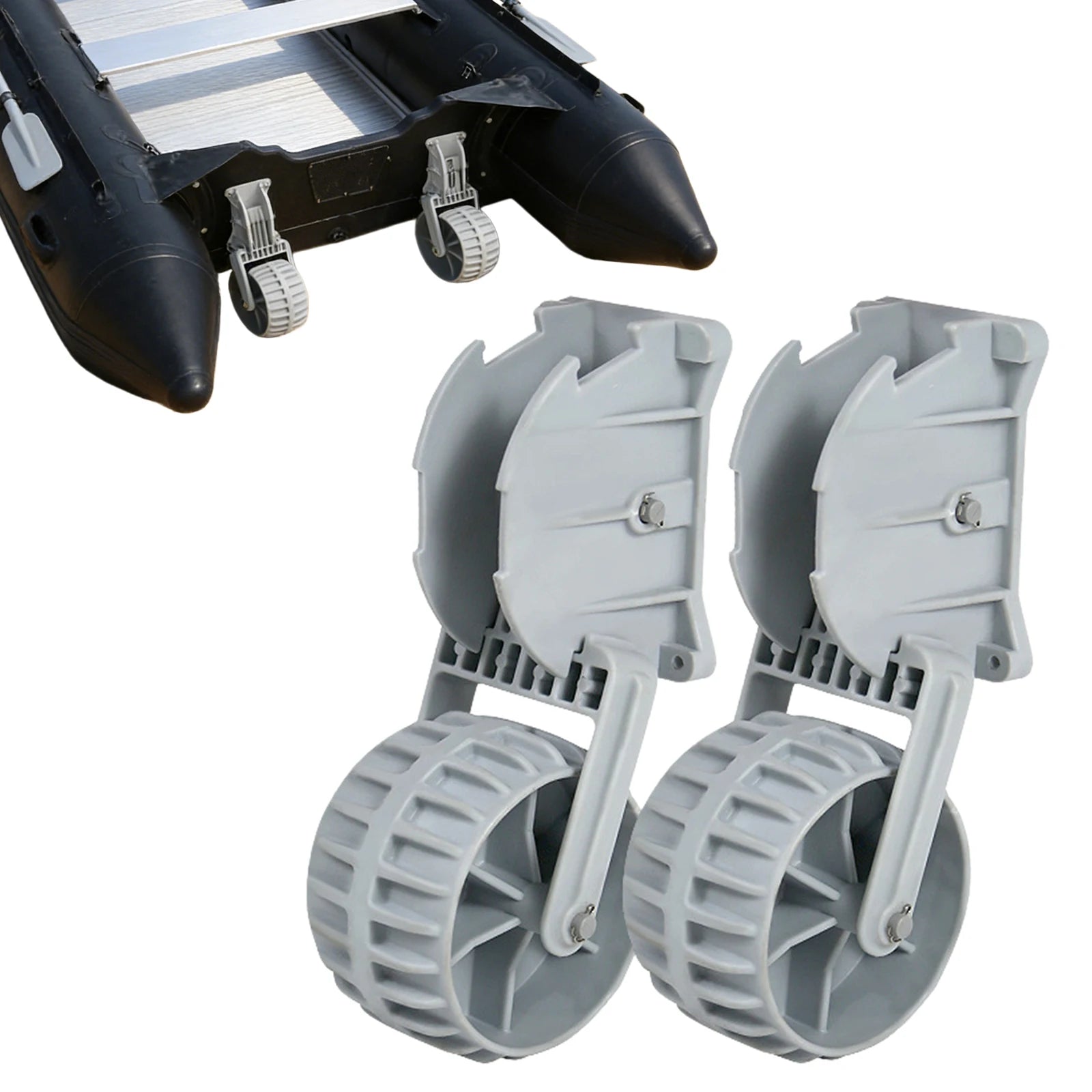 Flip Up Retractable Dinghy Wheels Easy Mount Inflatable Boat