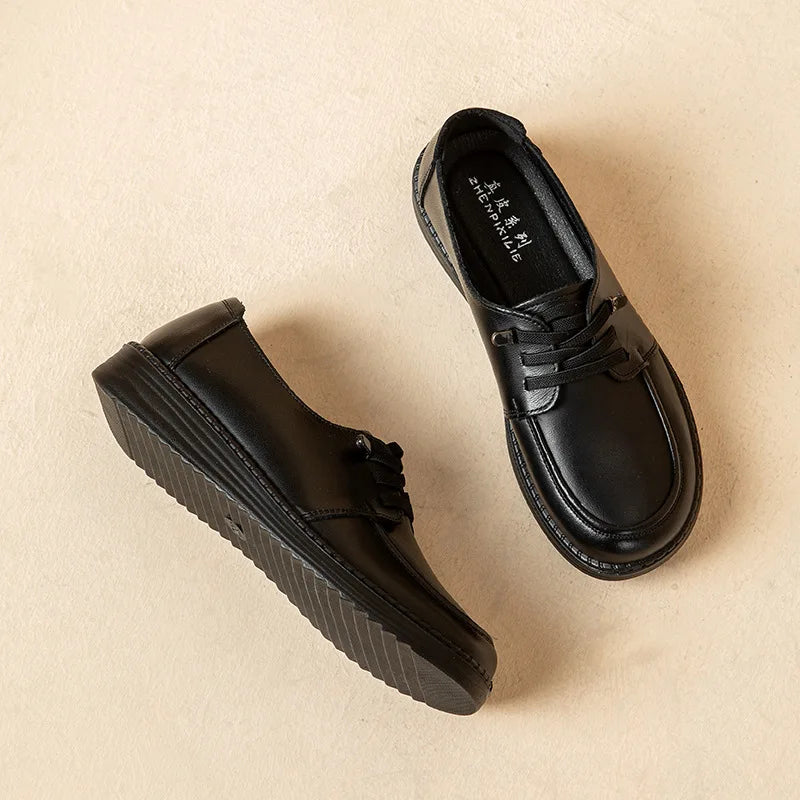 Elegant Women Mules Shoe Solid Leather Summer Slippers Outdoor Casual Zpaxo