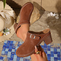 2025 New Women Sandals Summer High Heels Sandals Chunky Open Toe Slippers Female Fashion Casual Slingback Shoes for Women Zpaxo Brown 39