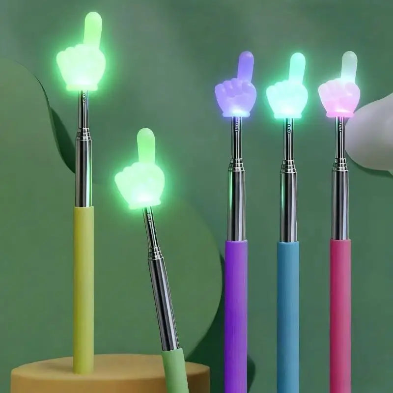 5/10Pcs Glow-In-The-Dark Retractable Finger Reading Stick For Reading,Teaching Stick Finger Reading Stick School Office Supplies Zpaxo