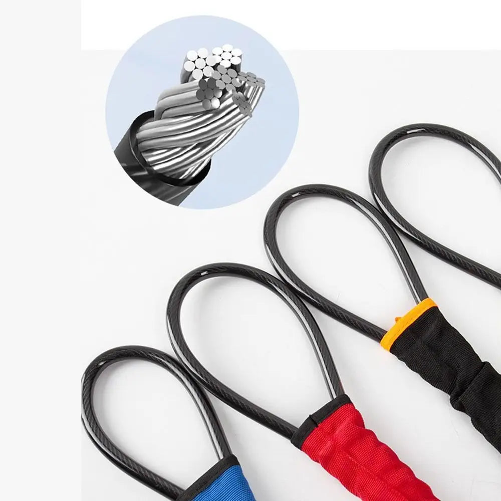 Sturdy Lock Car Steering Wheel Lock Bold Steel Cable Security Steering Wheel Lock Steel Rope with 2 Keys Zpaxo
