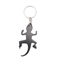 Creative Novelty Lizard Shape Keychains Alloy Beer Keys Ring Bottle Opener Openers Corkscrew Zpaxo 7.8x2.4cm