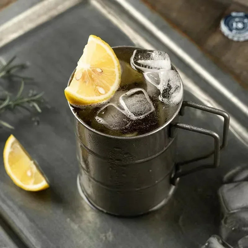 304 Stainless Steel Vintage Outdoor Marco Cup, Water Cup, Industrial Style, Creative Coffee, Camping, Picnic, Beer Coffee Mug Zpaxo