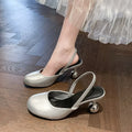 Designer Cover Toe Women Sandals Concise Party Dress Singbacks Pumps Summer Strange Style Women's Sandalias Zpaxo Silver 42