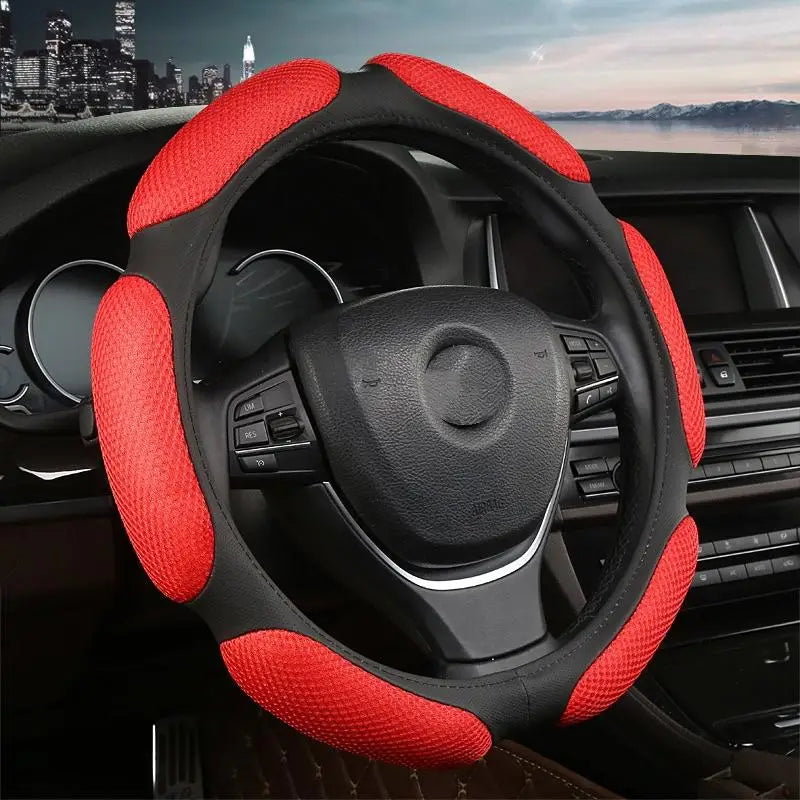 ZOHMYIY 38cm Universal Steering Wheel Cover | Cloth Car Interior
