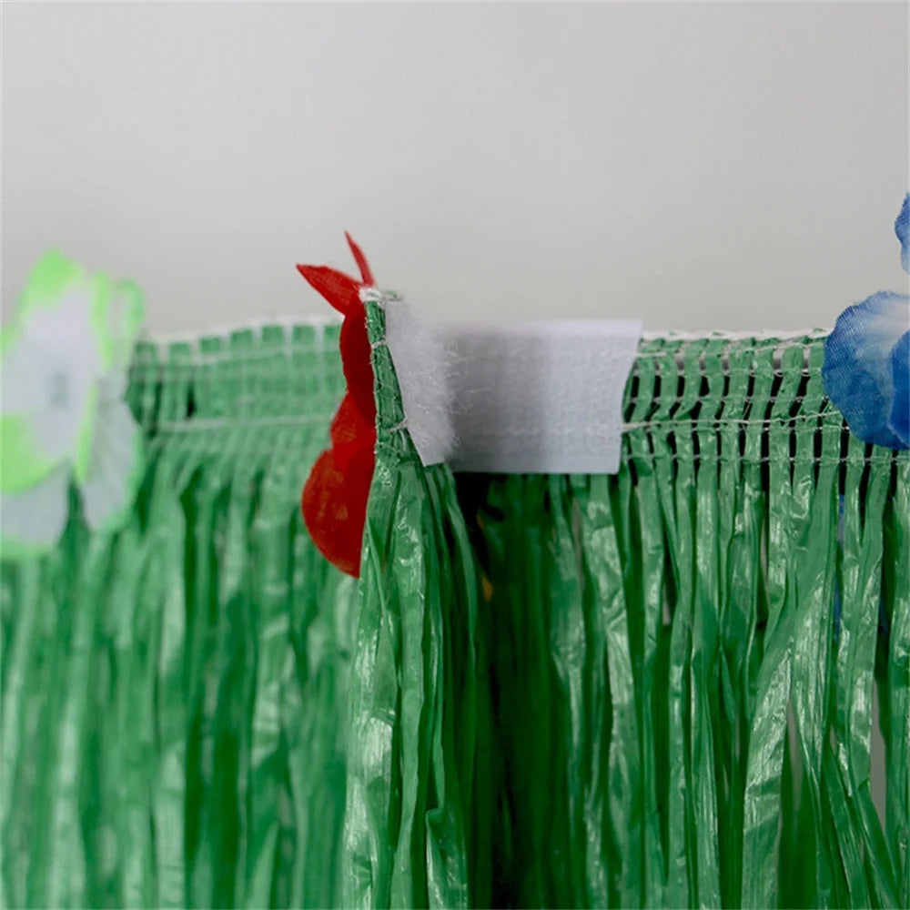 Tropical Luau Grass Table Skirt – Hawaii Tiki Party Decor