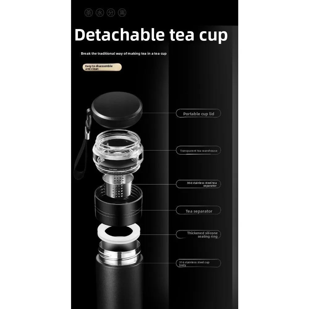 Multi-functional Outdoor Tea-water Separation Insulated Cup 316