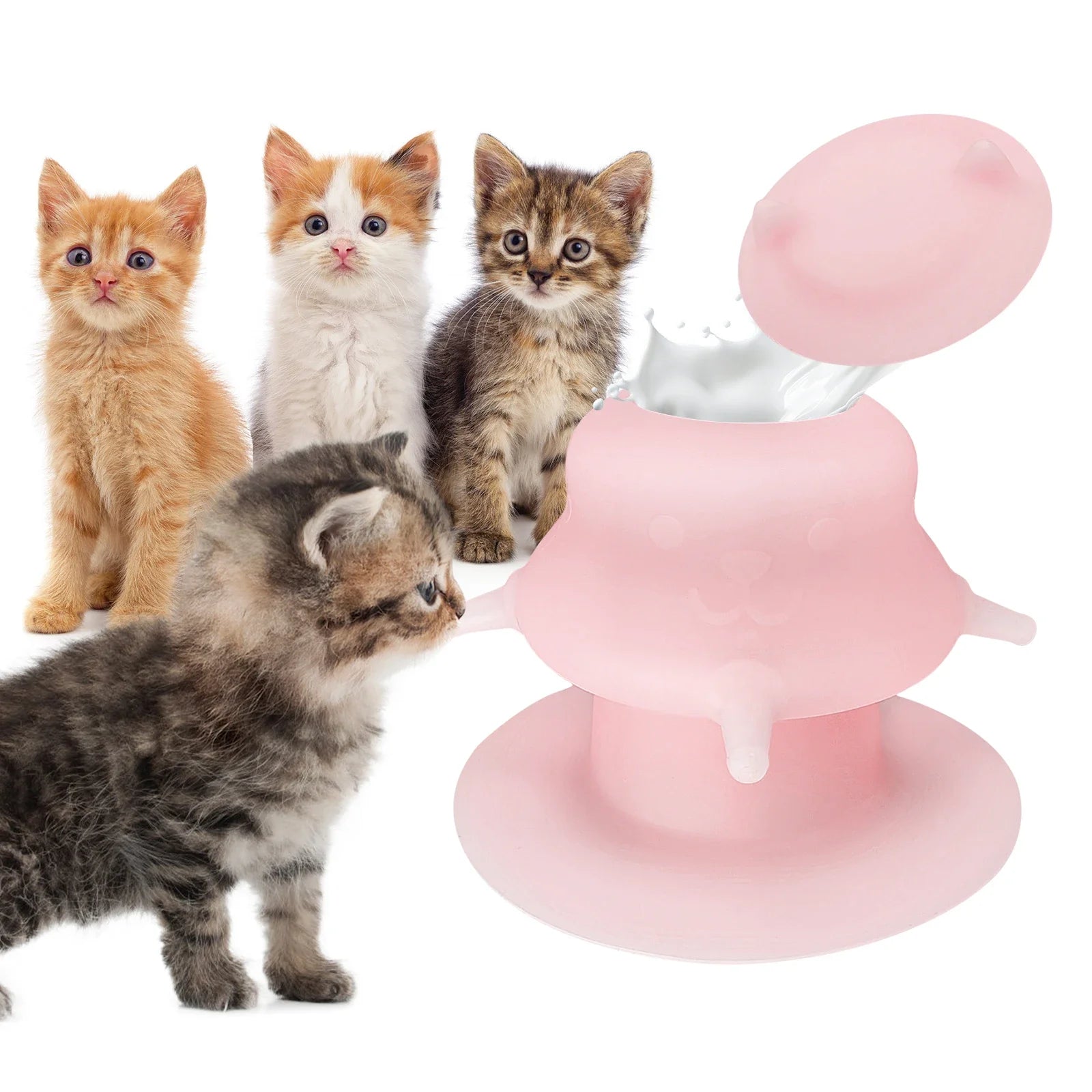 Kitten Feeding Bottle Set – 7.78 oz & 4 Silicone Nipples