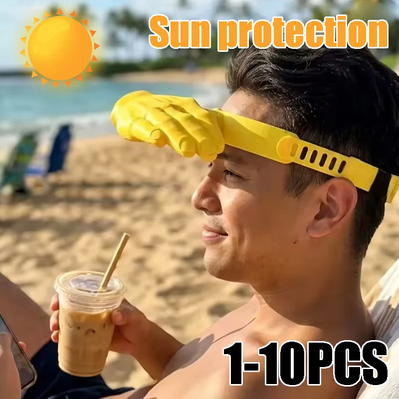 Fun 3D Printed Hand-shaped Sun Hat Creative Hand Headband Visor